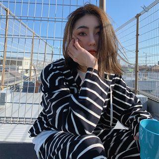 Striped Zip Hoodie / Striped Lounge Pants