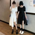 Asymmetrical Square Neck A-line Dress