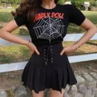 Spider Web Print T-shirt