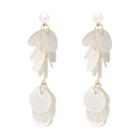 Shell Disc Fringed Earring 1 Pair - Earring - One Size