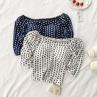 Off- Collar Puff-sleeve Top