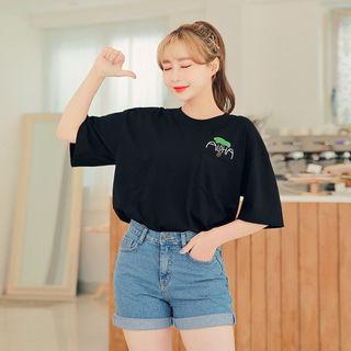 Pocket-patch Lettered T-shirt