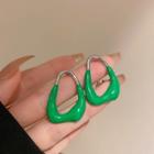 Irregular Glaze Alloy Earring 1 Pair - Green - One Size