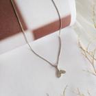 Alloy Whale Tail Pendant Necklace 1 Pc - Necklace - Silver - One Size