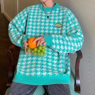 Logo Houndstooth Sweater