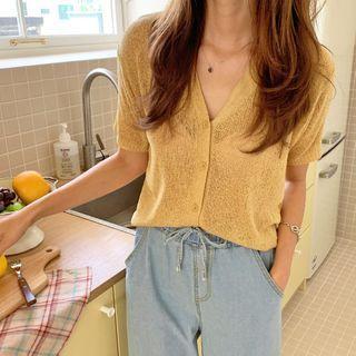 Short-sleeve Summer Knit Cardigan