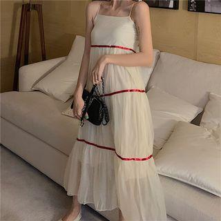 Strappy Midi A-line Dress As Shown In Figure - One Size