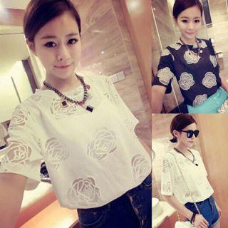 Flower Embroidery Top