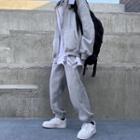 Zip-up Hooded Jacket / Harem Sweatpants