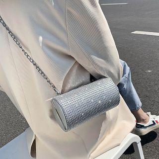 Mini Rhinestone Chain Crossbody Bag