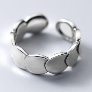 Geometric Sterling Silver Open Ring 1 Pc - One Size