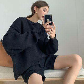 Plain Loose-fit Sweater / Plain Knit Shorts (various Designs)