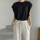 Set Of 2: Sleeveless Draped T-shirt
