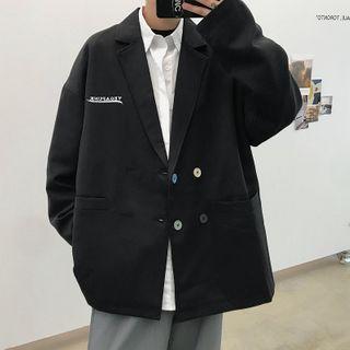 Double-breasted Embroidered Blazer