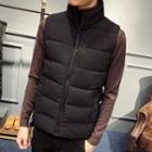 Hooded Embroidery Padded Vest