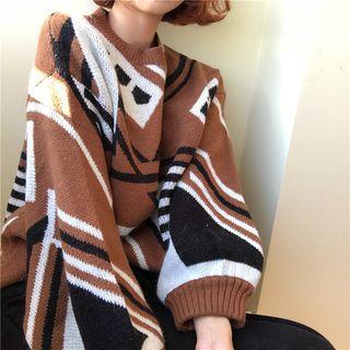 Pattern Round-neck Sweater