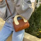 Color Panel Shoulder Bag Brown - One Size