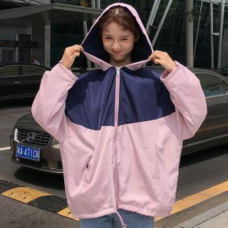 Two Tone Windbreaker Pink - One Size