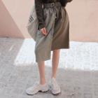 Asymmetric Two-tone Skirt