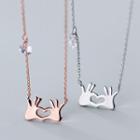 925 Sterling Silver Hand Heart Necklace