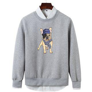 Long-sleeve Dog Printed Top