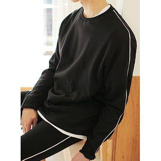 Round-neck Piped T-shirt