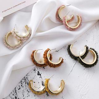 Yarn Open Hoop Earring