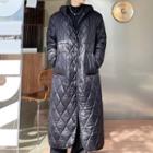 Hooded Quilted Long Coat