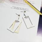 Wooden Rectangle Dangle Earring Wooden Rectangle - One Size