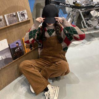 Argyle Sweater / Corduroy Dungarees