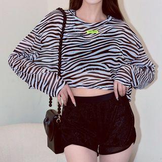 Set: Swim Top + Shorts + Long-sleeve Top