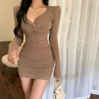 Knotted Skinny Mini Dress