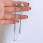 Non-matching Rhinestone Star Fringed Earring 1 - 1 Pair - Ear Stud - Non Matching - One Size