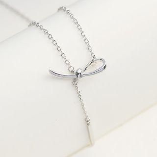 925 Sterling Silver Knot Pendant Necklace As Shown In Figure - One Size