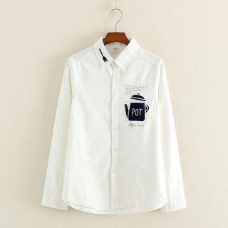 Long Sleeve Embroidered Shirt