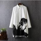 Printed Linen Long Shirt