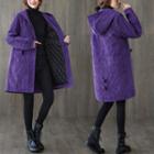 Hood Button Quilted Coat
