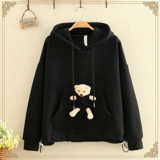 Plain Hoodie With Pocket Bear