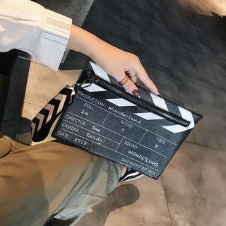 Faux Leather Clapper Board Clutch
