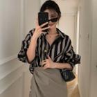 Long Sleeve Loose-fit Shirt / Plain Skirt