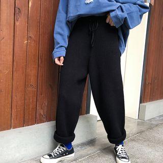 Knit Straight-cut Pants