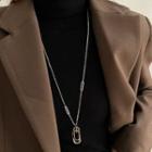 Loop Pendant Alloy Necklace Gold - One Size