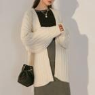 Ribbed Boxy Cardigan
