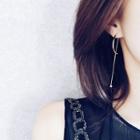 Geometric Half Hoop Threader Earring