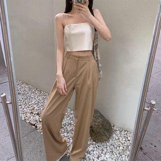 High-waist Wide-leg Pants / Camisole Top