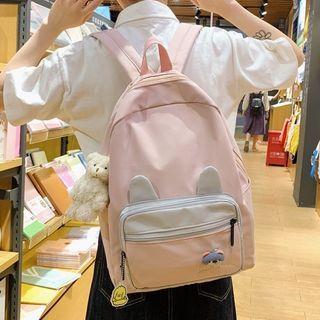 Two-tone Zip Backpack / Bag Charm