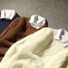 Long-sleeve Cable Knit Top