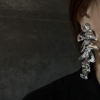 Acrylic Dangle Earring 1 Pair - Silver - One Size