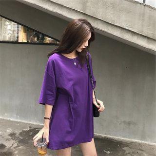 Couple Matching Elbow-sleeve Oversize T-shirt