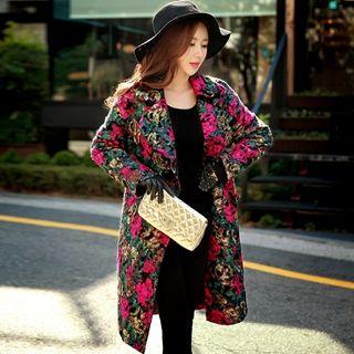 Floral Buttoned Coat